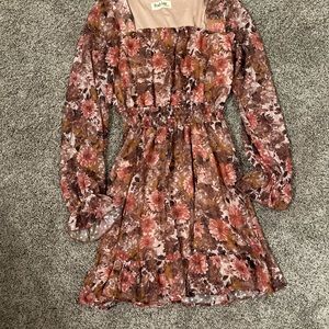 Peach love Dress. Brick/brown size small so cute